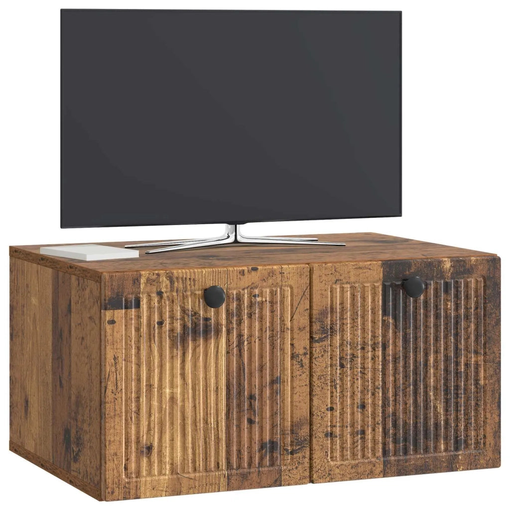 Mobile TV da Muro | Armadietto TV | Mobile Porta TV Legno antico 59,5 x 41 x 30 cm