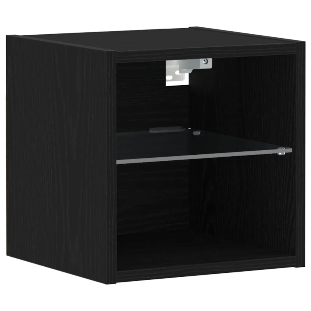 Set mobile TV 2 pz-Set di 2 Credenza per TV Nero 30 x 28,5 x 30 cm Legno multistrato