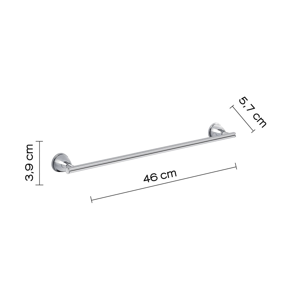 Portasalviette a muro 45 cm Gedy in acciaio cromato | Genziana
