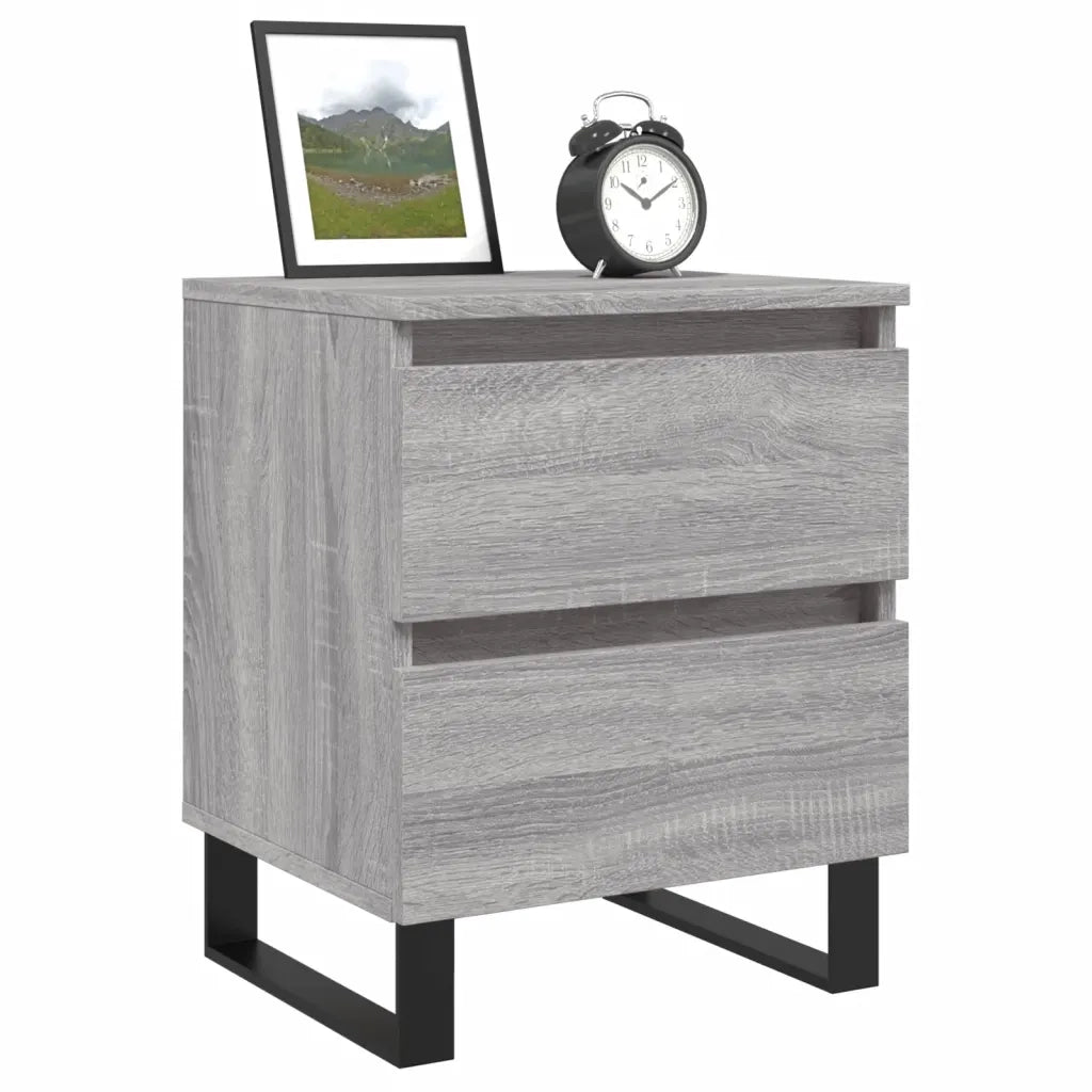 Comodino | Armadio da Notte | Mobiletto da notte Grigio Sonoma 40x35x50 cm in Legno Multistrato