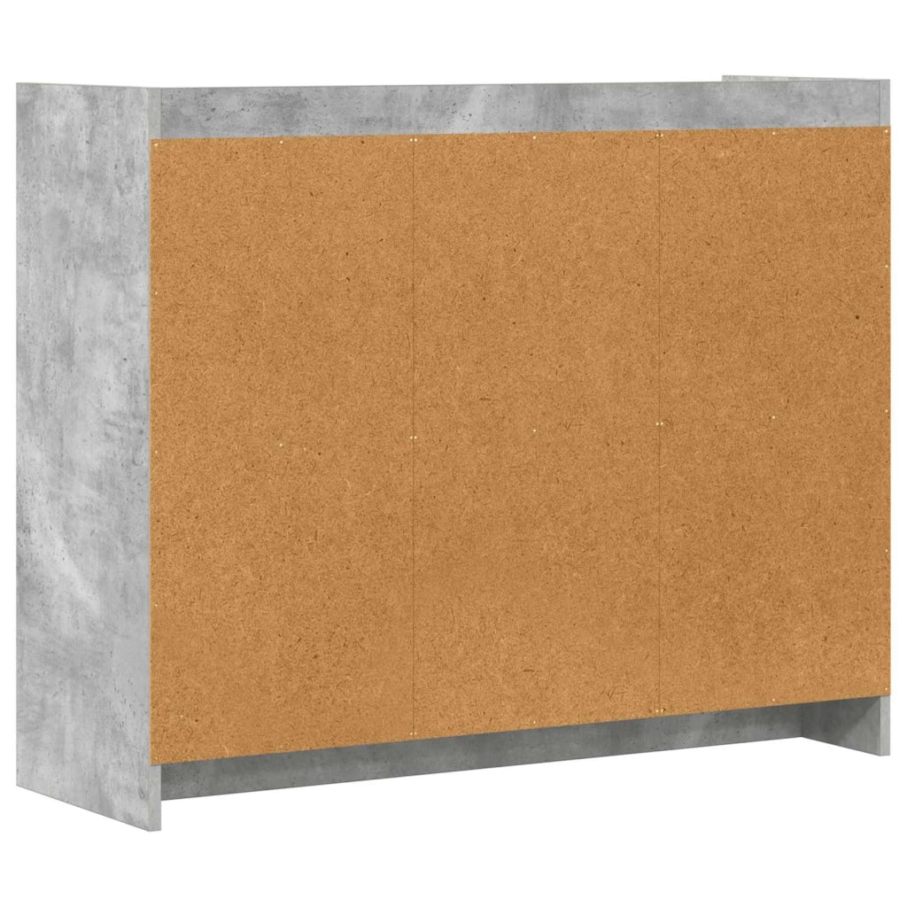 Credenza Grigio Cemento 98,5 x 33 x 80 cm Legno ingegnerizzato 8011126