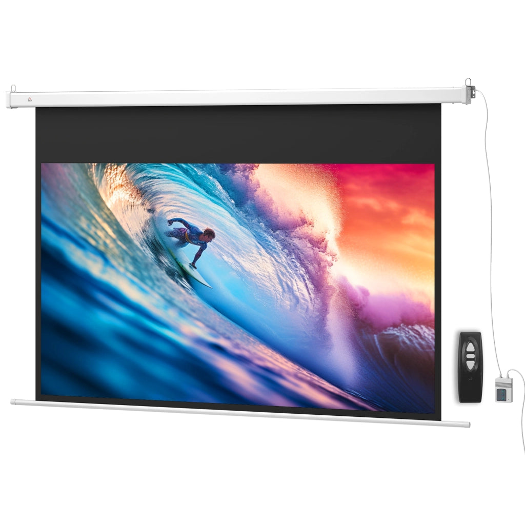 Telo da proiezione elettrico 120 pollici 16:9 HD 4K ¨C Minimal ¨C 212x150 cm bianco