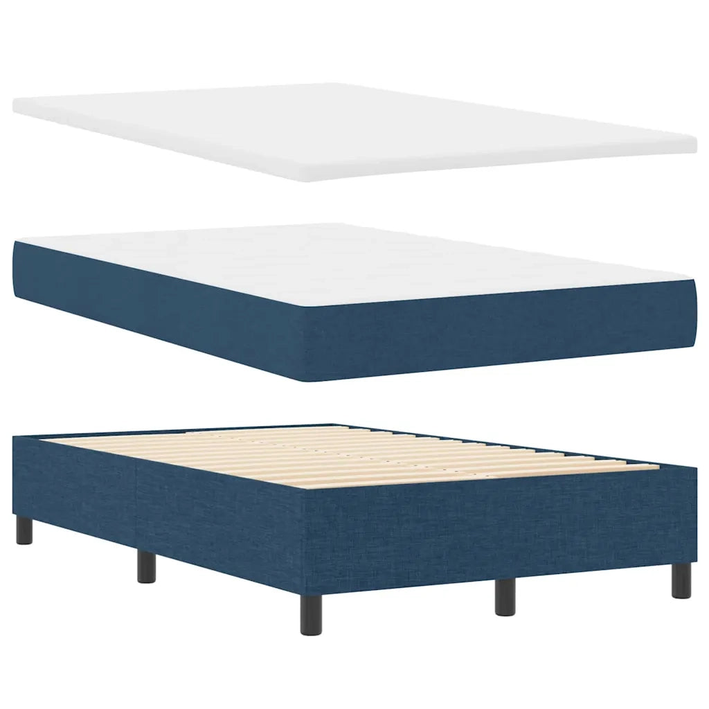Letto a molle con materasso con led Blu 120 x 190 cm Tessuto