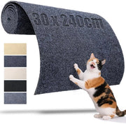 Mat di Protezione per Gatti 240x30 cm con Plancia e Maniglie in Donkergrijs con Protezione contro le Scalfette e Ideale per DIY, Mobili per Muri e Tende per Gatti.