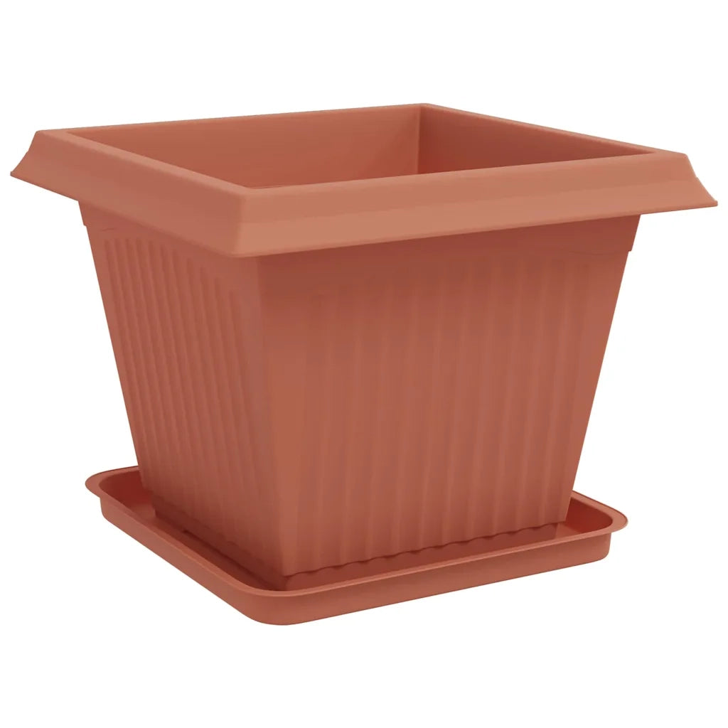 Vasi per Piante 6 pcs Rosso Mattone 43 x 43 x 33,5 cm Plastica 3403296