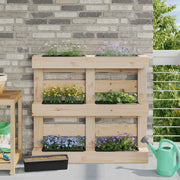 Fioriere per Euro pallet 12 pcs Nero 36 x 13,5 x 9,5 cm 42037205
