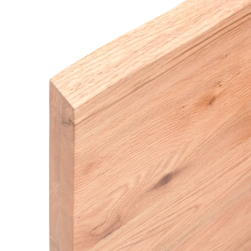 Ripiano Muro Marrone 140x30x(2-4) cm Massello Rovere Trattato 363700