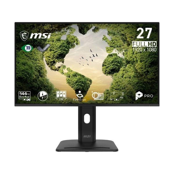 Msi monitor curvo 27 led ips fhd 16:9 144hz 1ms, hdmi/dp/vga, pivot, multimediale, certificazione epeat/tco - 9S6-3PE49M-015