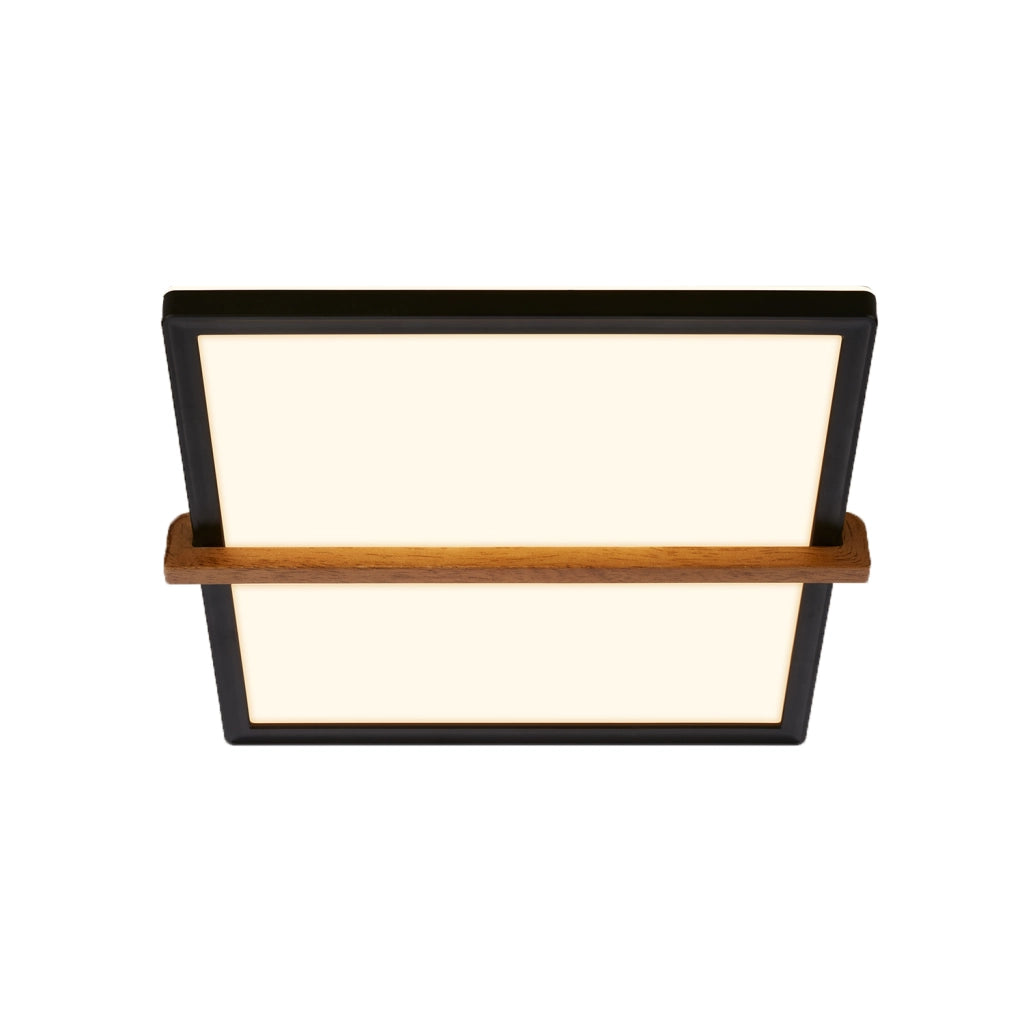 Plafoniera Moderna Remsa Plastica Nero Led Integrato 18W 3000K
