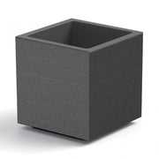 VASO FIORIERA QUADRATO CUBO MATHERIA IN PLASTICA CON RUOTE 50 CM MODERNO Colore: Antracite