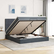 Struttura Letto Pouf con Materassi 200x200 cm Velluto 3314343