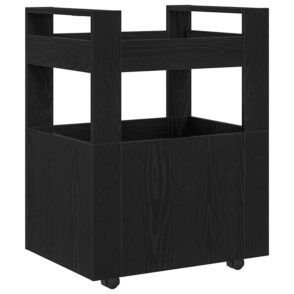 Carrello da Cucina Rovere nero 60 x 45 x 80 cm 862122