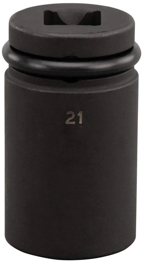 Scatola di contatto 1/2 pollici - Disegno a 6 punte - Acciaio inox con cromo-vanadio - Resistente alla corrosione - Laccato nero - Chiusura di 50 mm di slitta - Bussole di impatto