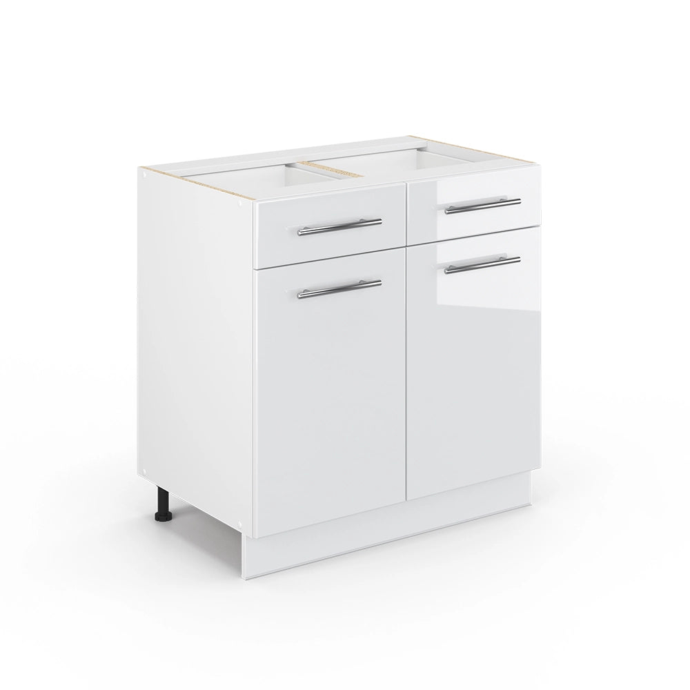 Vicco Cassettiera da bagno Bianco lucido 80 x 82 cm senza piano di lavoro