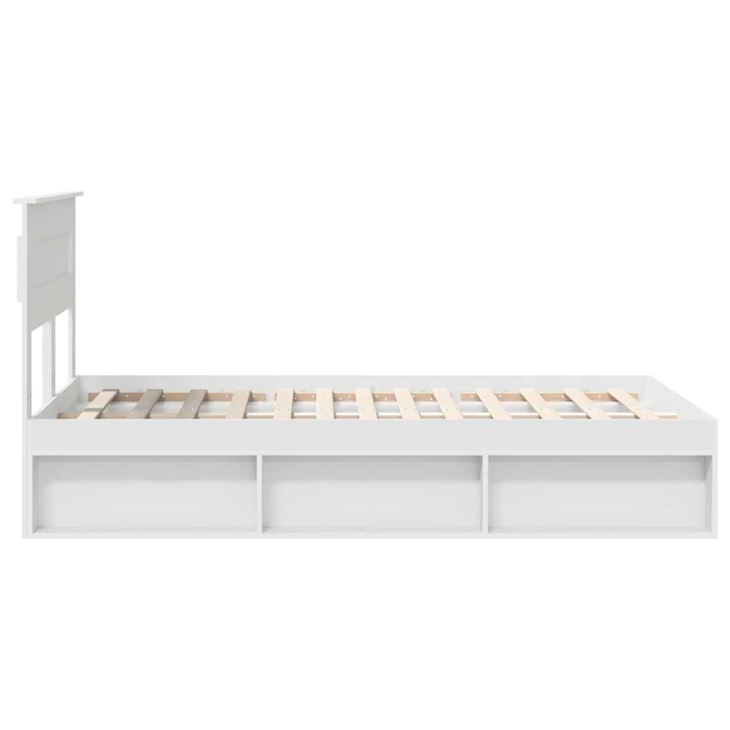 Letto matrimoniale | Letto per adulti | Struttura del letto Bianco 120 x 190 cm Pino massello