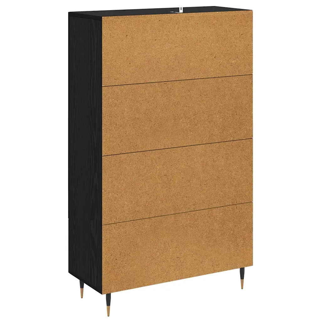 Credenza-Buffet-Armadio da cucina Rovere Nero 69,5 x 31 x 115 cm Legno multistrato 801913