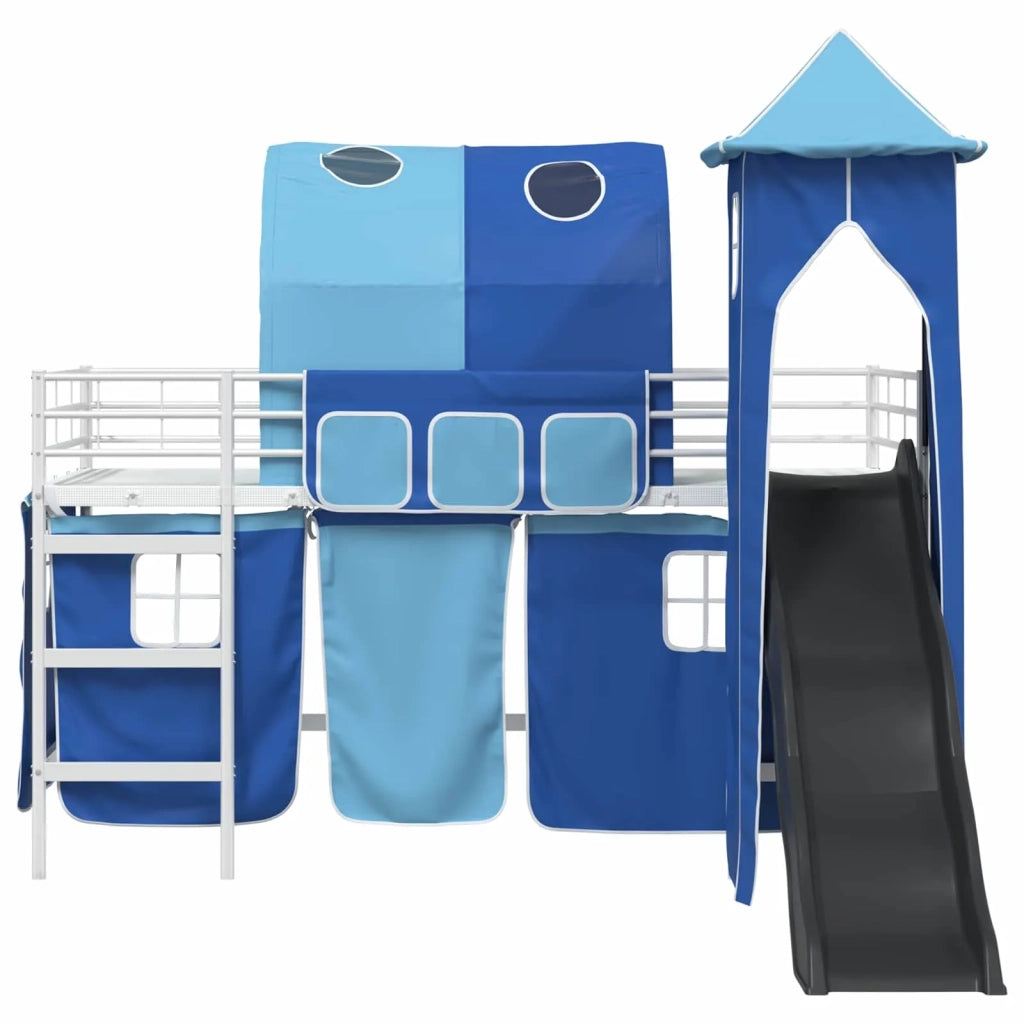 Struttura del letto loft per bambini Bianco e Blu 100 x 200 cm 42020904