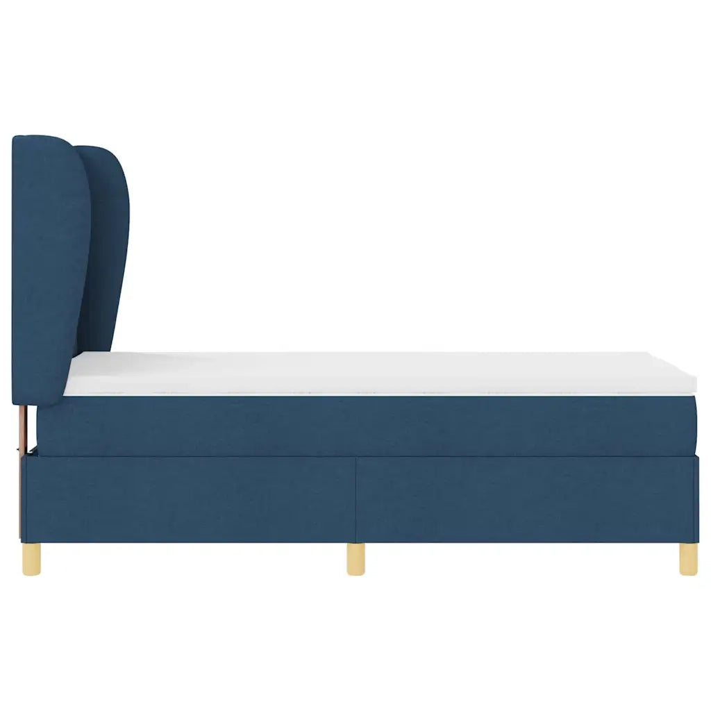 Letto a molle con materasso Blu 200 x 90 cm Tessuto 3340738