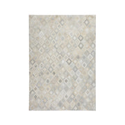 Tappeto in pelle Dazzle 100 grigio e argento in stile patchwork