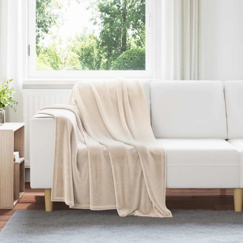 Coperta Beige 130 x 150 cm Panno 42016757