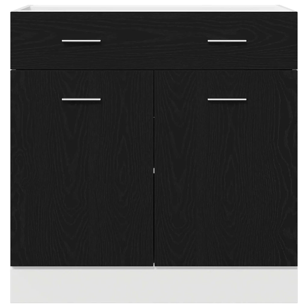 Armadio pensile Rovere Nero 80 x 31 x 81,5 cm Legno multistrato 863277