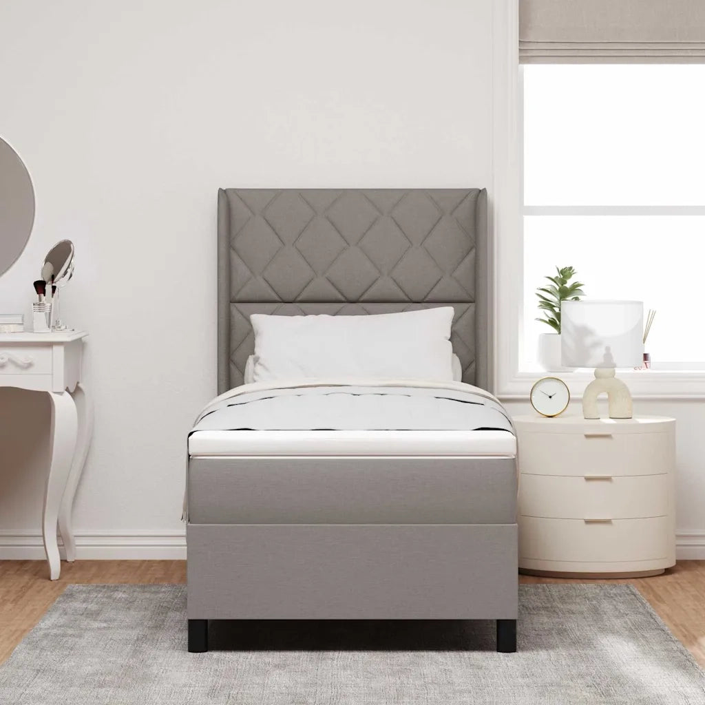 Letto a Sorgente LED con materasso Talpa 100 x 200 cm Tessuto