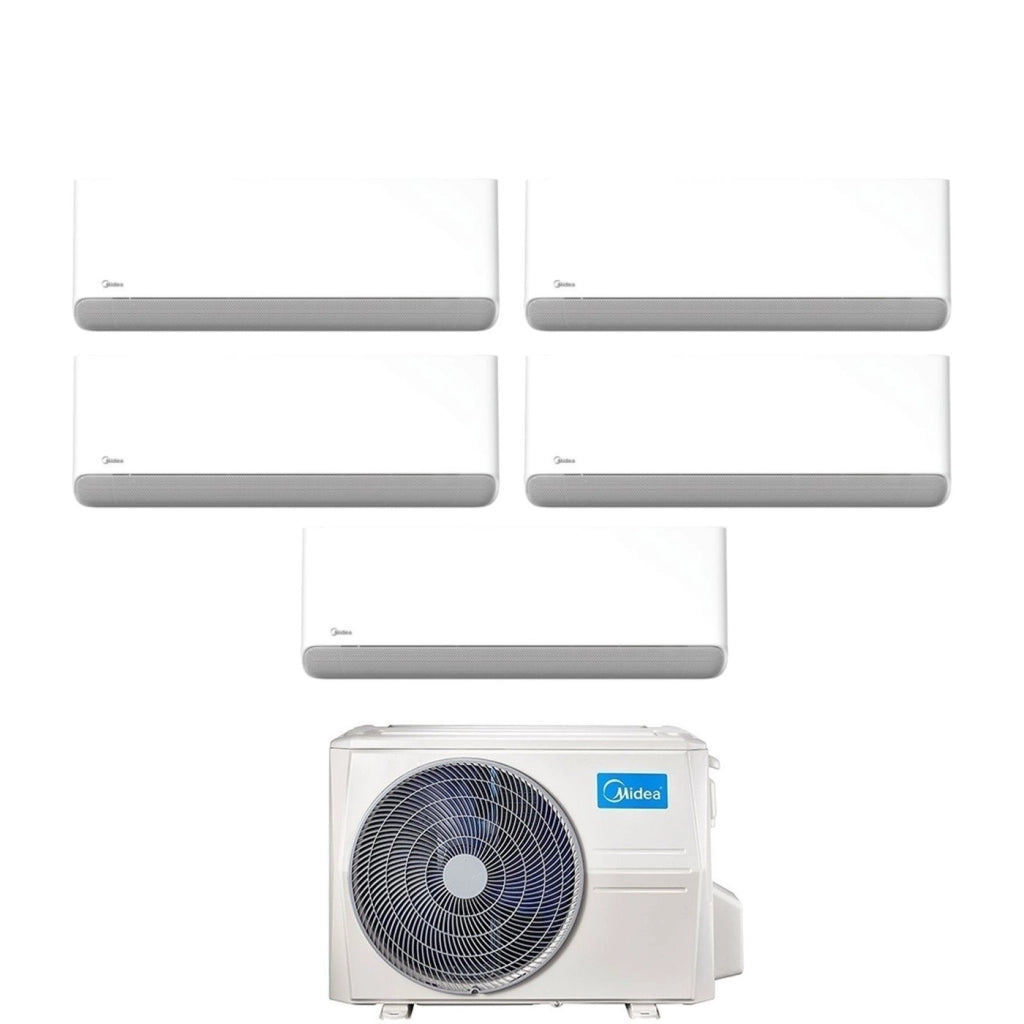 Condizionatore Penta Split Midea Breezeless E 9+12+12+12+12 con M5OE-42HFN8-Q R-32 Wi-Fi Integrato