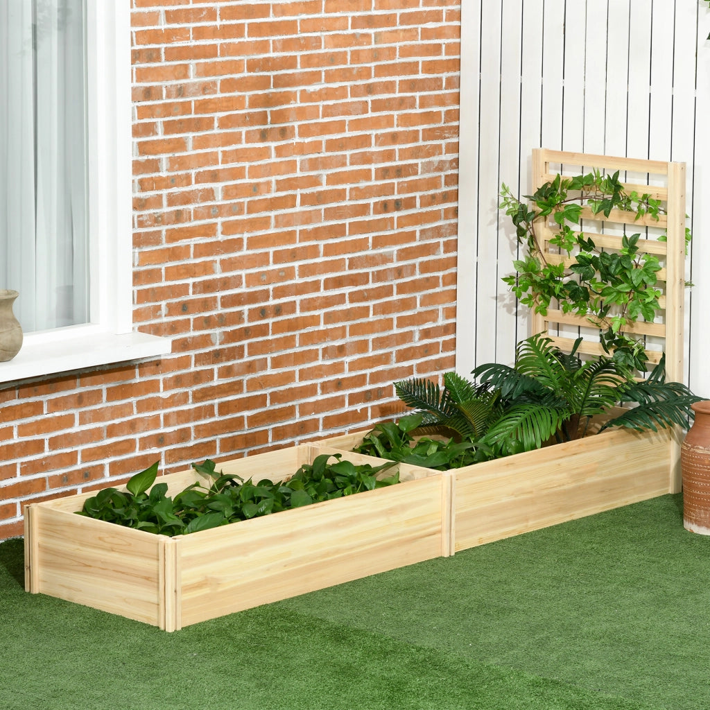 Fioriera con traliccio ¨C Xylo ¨C Legno effetto naturale 230x60x110 cm