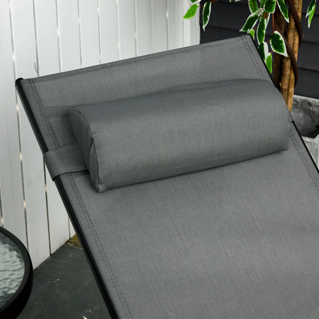 Sdraio da Giardino 5 Posizioni con Cuscino ¨C Minimal ¨C Alluminio Grigio