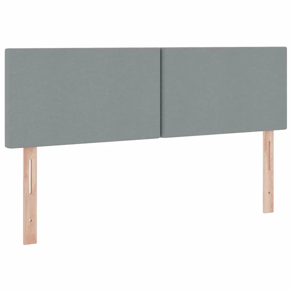 Letto con contenitore e LED Grigio chiaro 140 x 190 cm Tessuto 3371079
