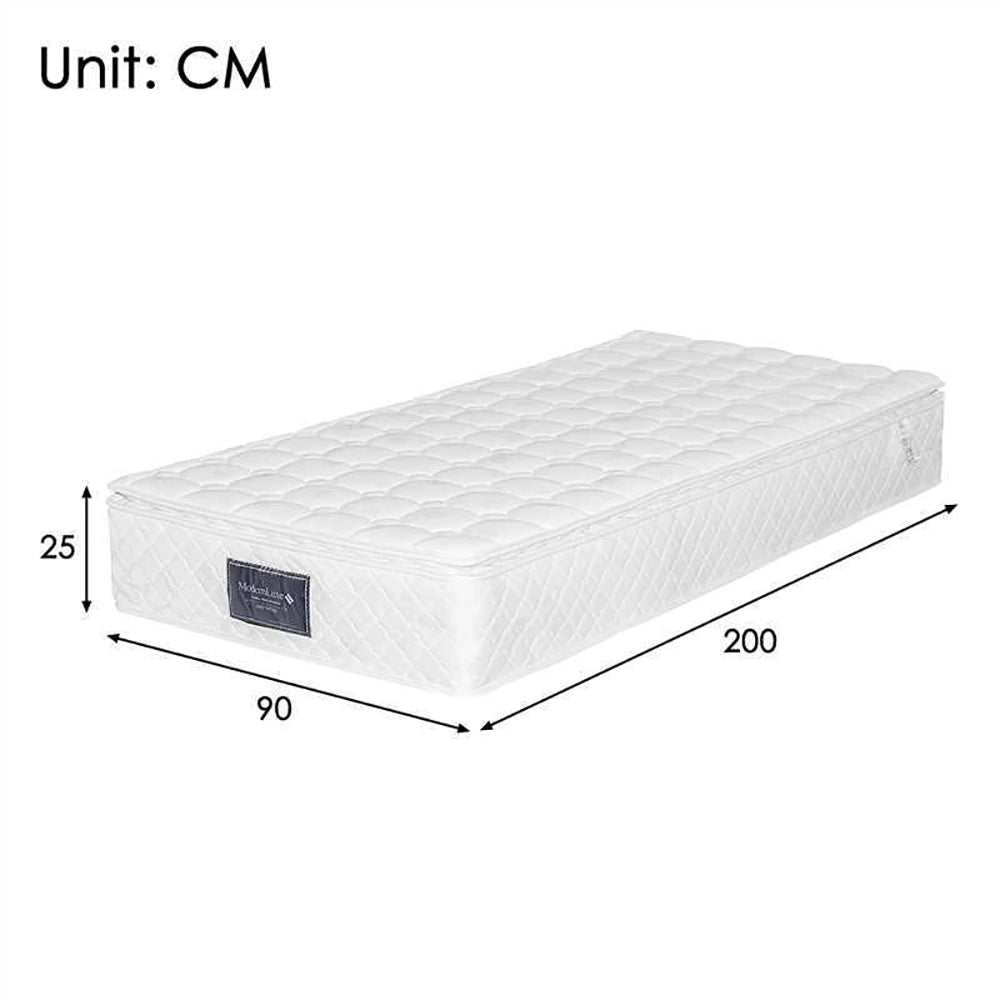 Letto imbottito 90x200cm - Xylo - Grigio lino, spazio idraulico, testiera con LED/USB, materasso incluso