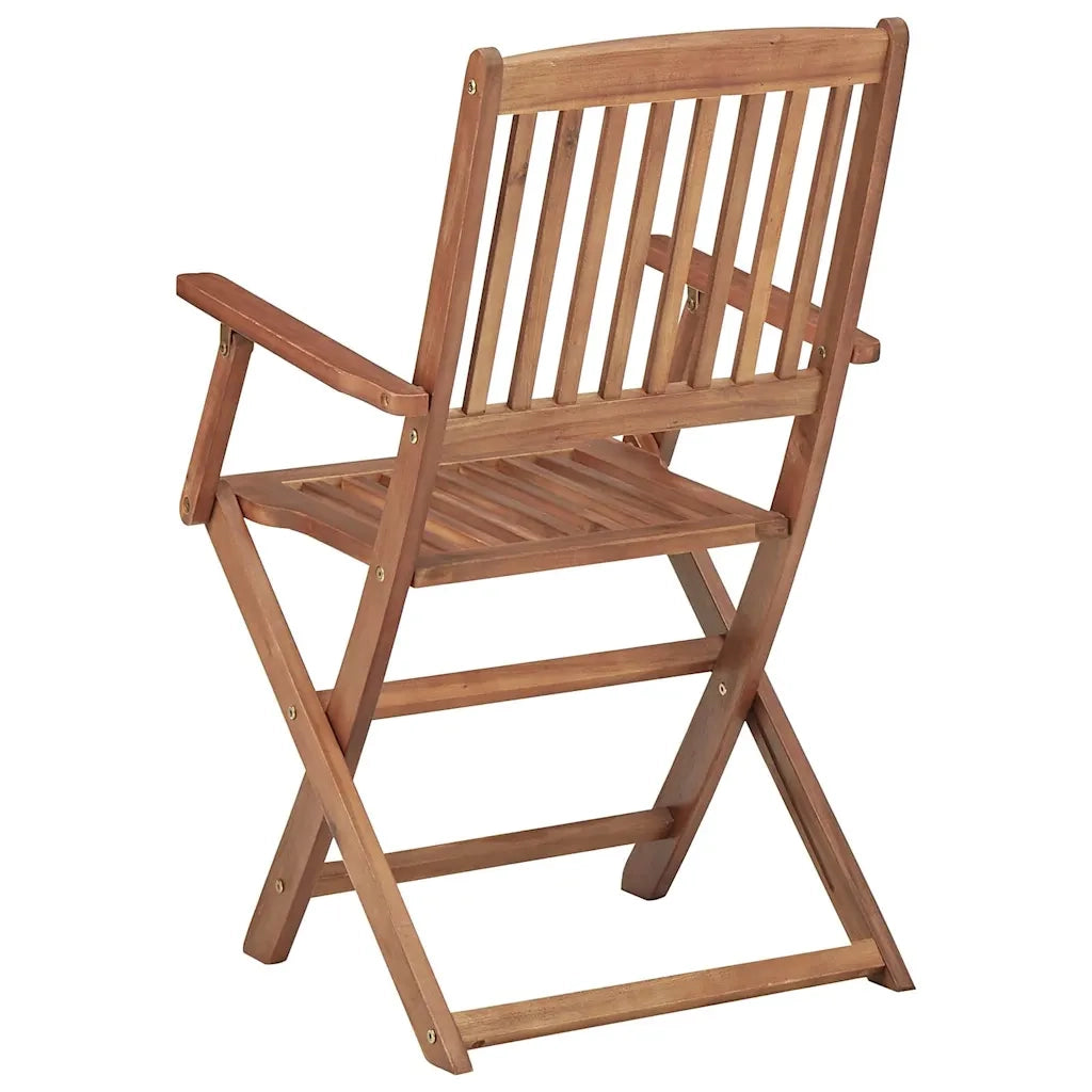 Sedie da Giardino Pieghevoli 8 pz con Cuscini Massello Acacia 3075086