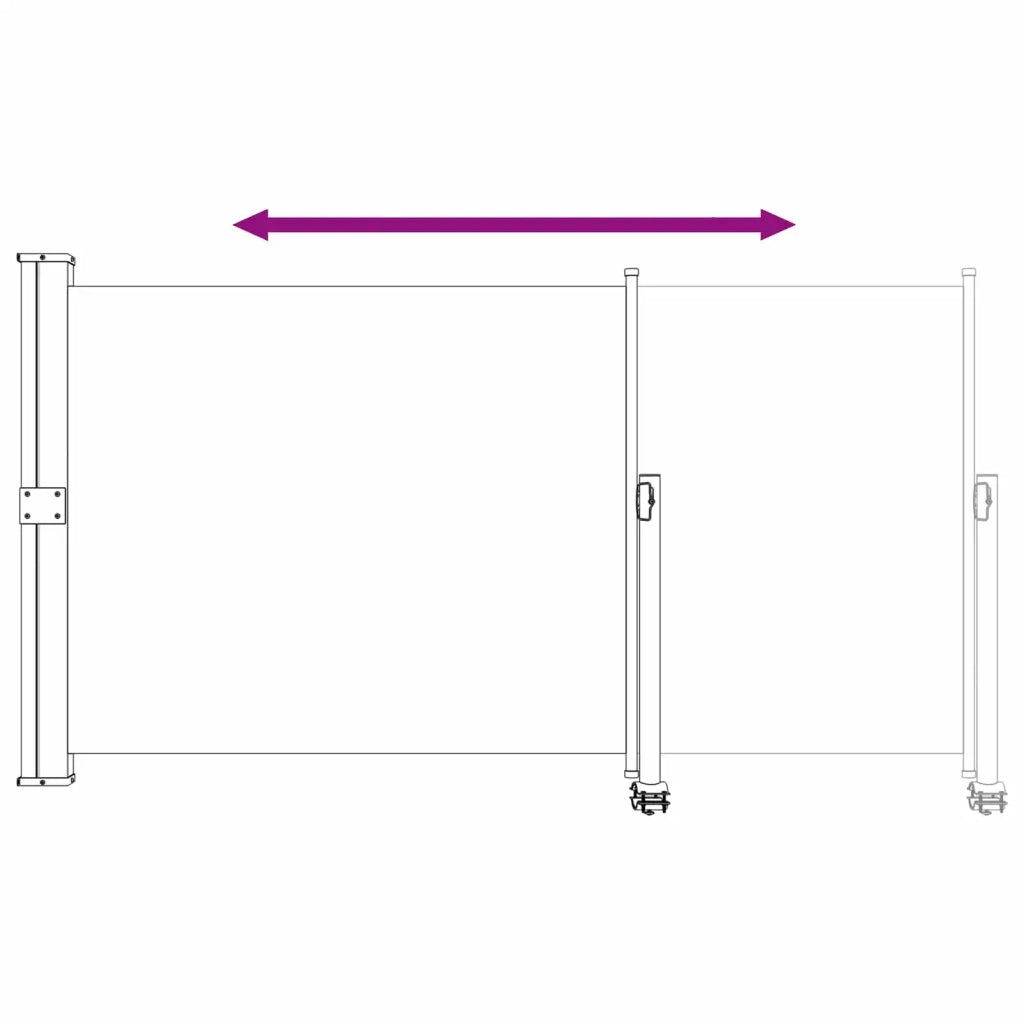 Tenda laterale-Tenda parasole per balcone 100% poliestere ferro acciaio 814880