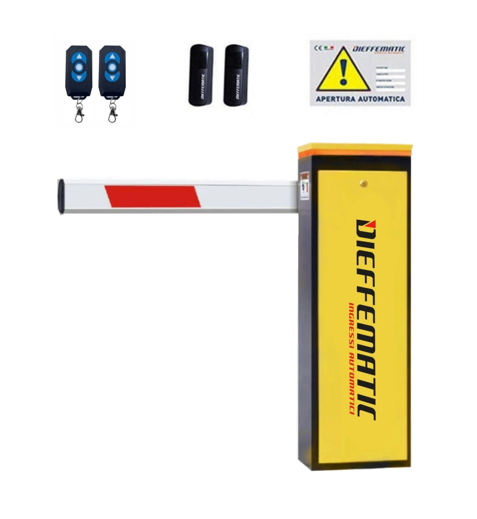 KIT BARRIERA AUTOMATICA STRADALE SUNNY CHIUSURA INGRESSI E PARCHEGGI 24V 4 MT