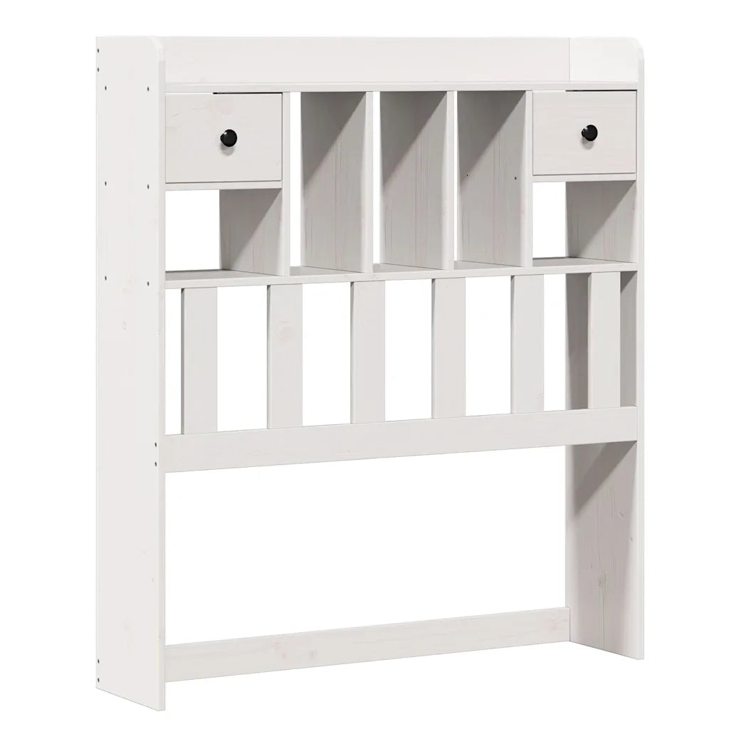 Letto Libreria senza Materasso Bianca 90x200 cm Legno di Pino 3323951