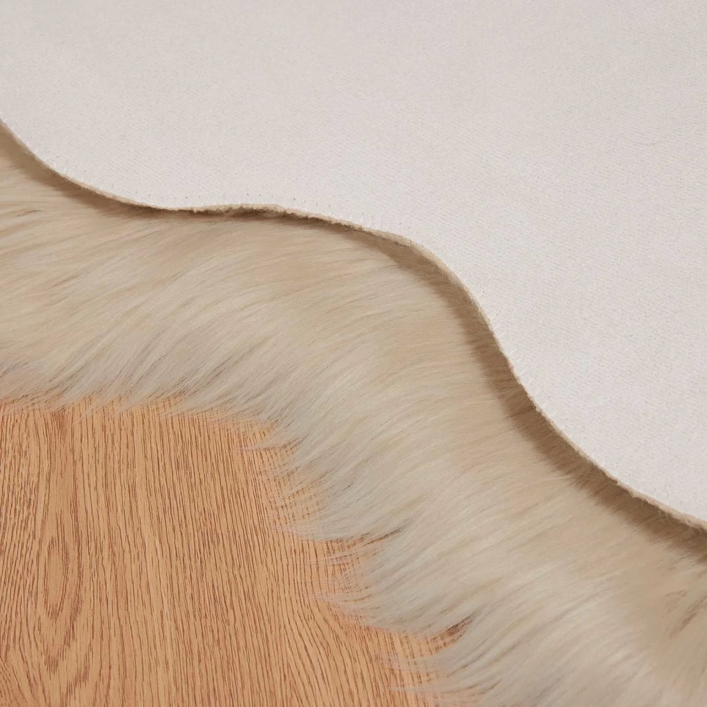 Tappeto in finta TAFALLA Beige 60 x 90 cm Poliestere 42021497
