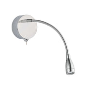 Applique Contemporanea Flexy Acciaio Cromo Vetro Led 0,8W 6500K