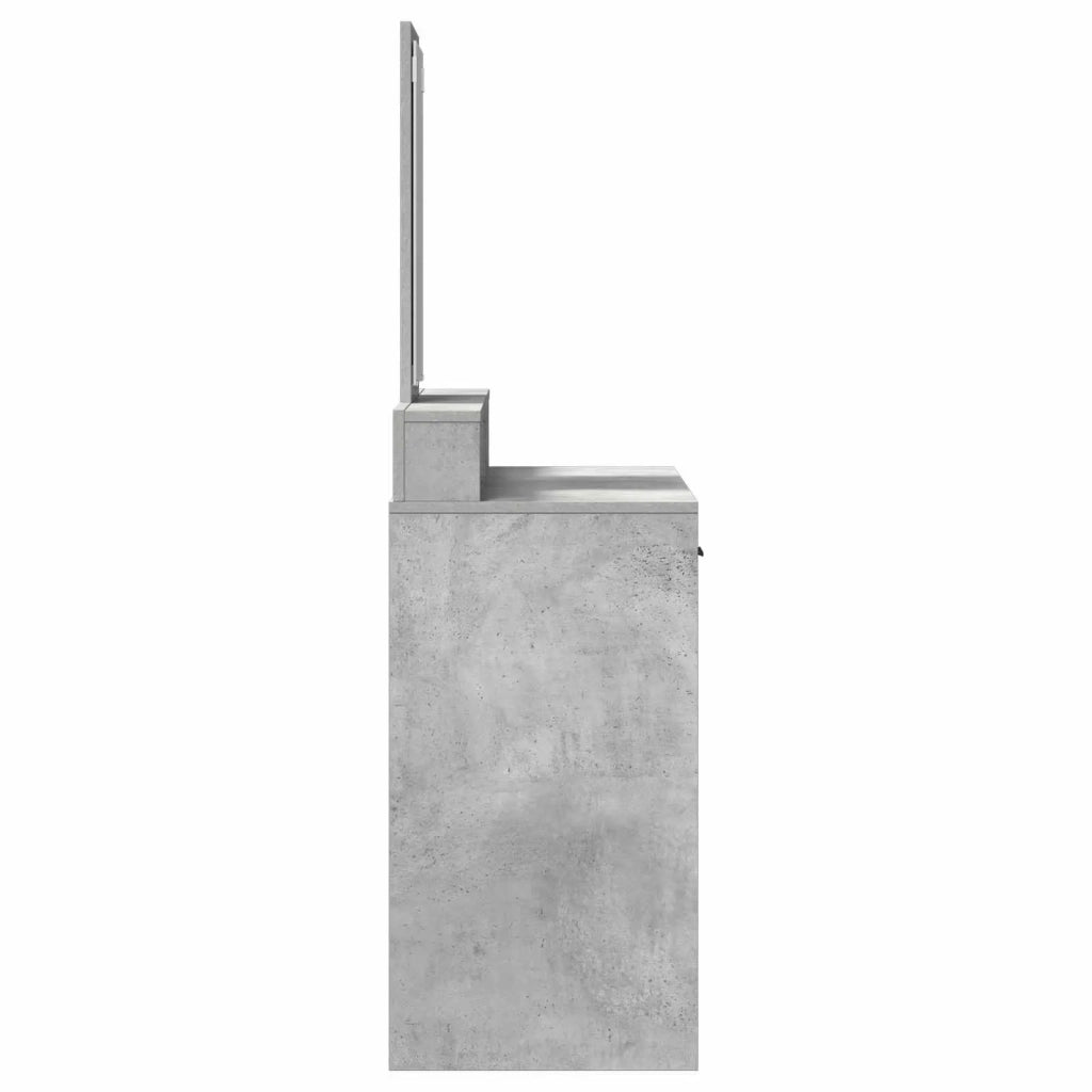 Toeletta | Tavolo da Trucco con cassetto Grigio cemento 100 x 41 x 140 cm