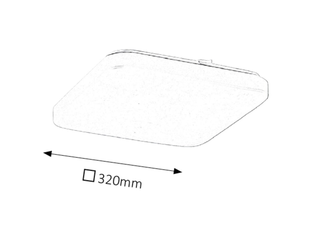 Plafoniera LED quadrata 32cm 32W bianca Rabalux Rob