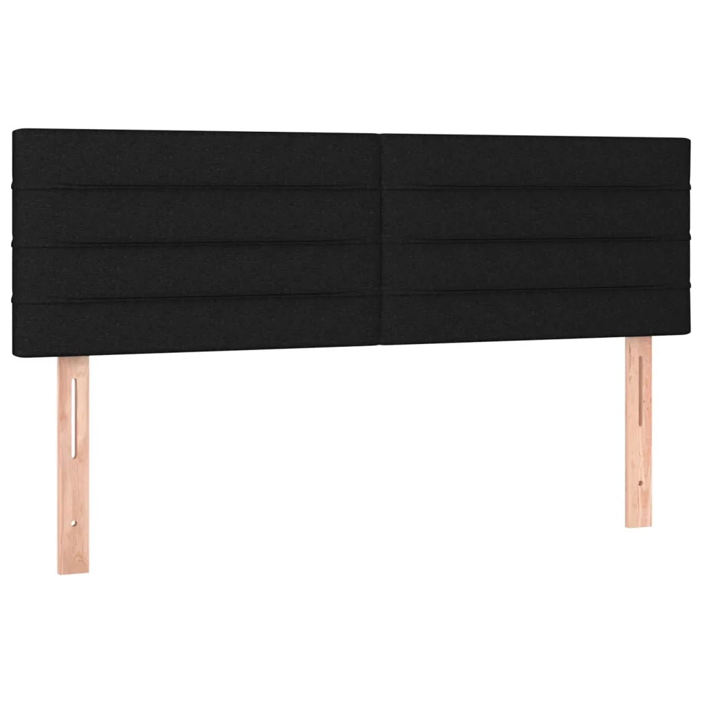 Letto a Molle con Materasso e LED Nero 140x190 cm in Tessuto 3133791