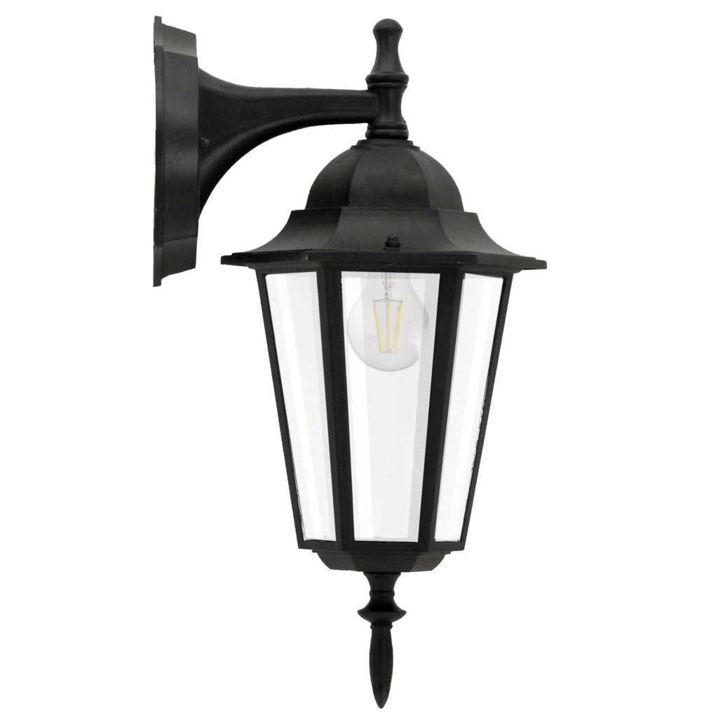 Applique esterna nera E27 IP43 alluminio LIGURIA Polux