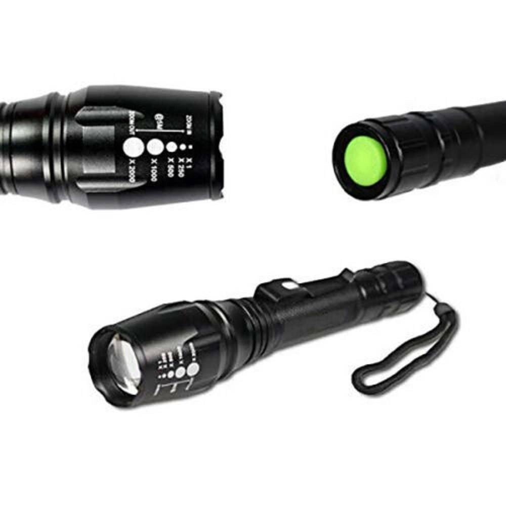 Trade Shop - Torcia 100000 Lumen Tattica / Militare Sos Led T6 Ricaricabile Zoom 8668-t6 -