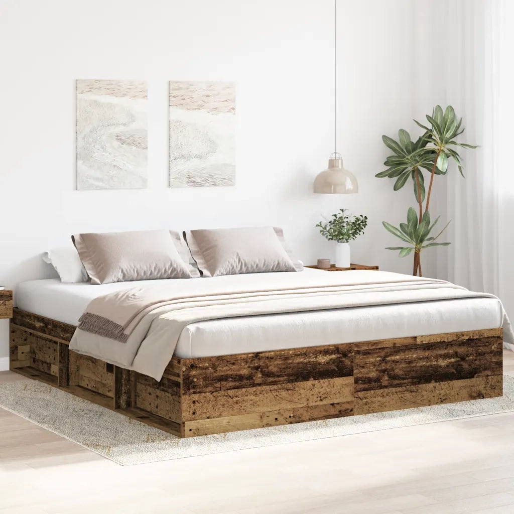 Giroletto senza Materasso Legno Antico 180x200 cm in Truciolato 3328861