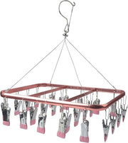 Applicatore di calze per filo per asciugatura ventosa con gancio antivento - Rosa