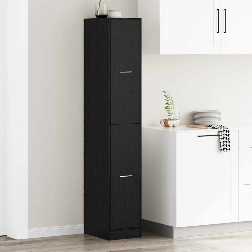 Armadio da Apoteca Rovere nero 30 x 41 x 174.5 cm 3365620