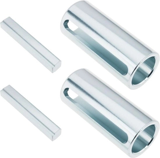 Adattatore di Reduzione per Katrol a Gas - 2 pezzi 3/4 "a 1" Pollici - Adatto per Asse di Volant - Rosso - Disco con Chiave - Chiuso.