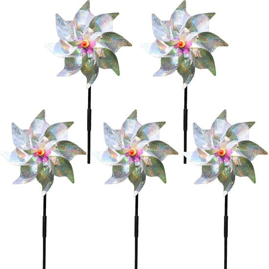 Set di 5 Vogel Afweer - Decorazione per Giardino - Riflettente - PVC Amichevole con l' Ambiente - Set di 5