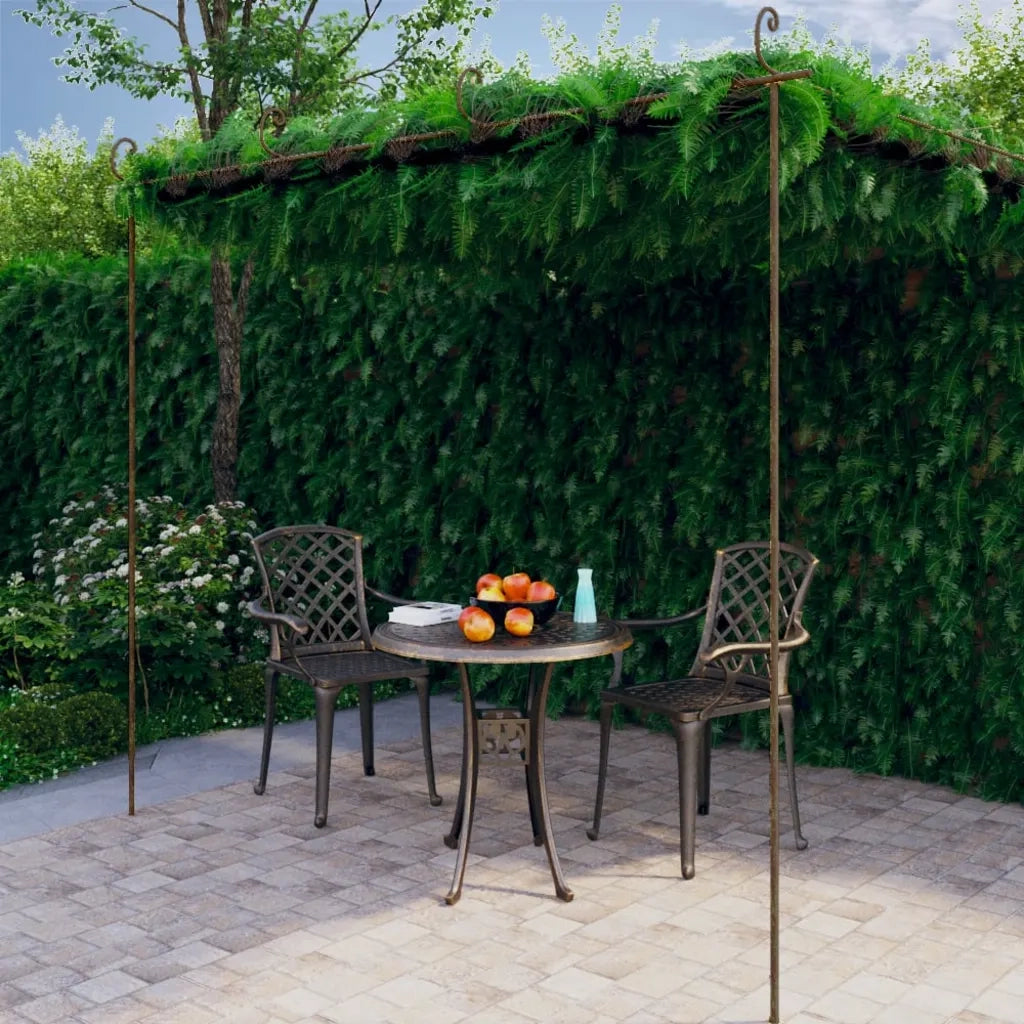 Pergolato da Giardino Marrone Anticato 4x3x2,5 m in Ferro CFW2705003