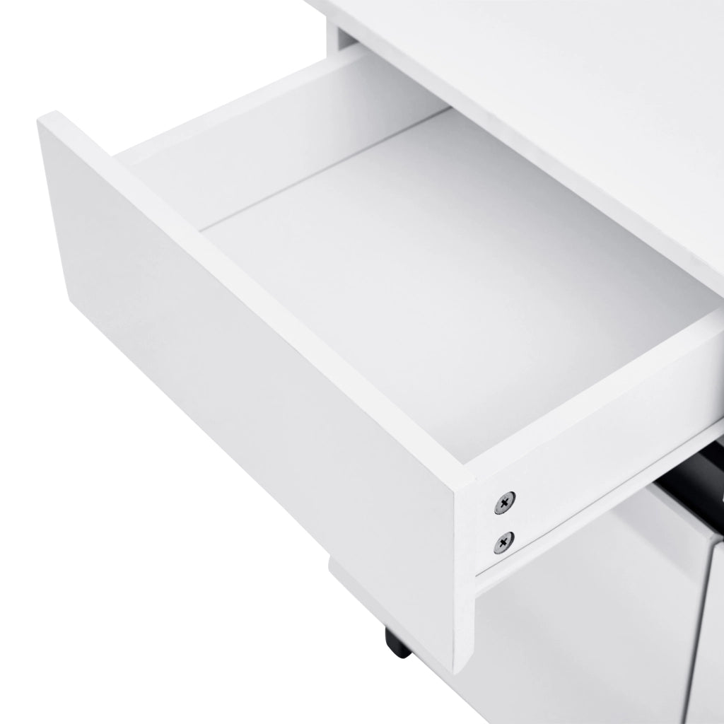 SIDEBOARD 160x40x68 cm Bianco con 4 cassetti e 2 ante frontali lucide
