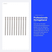 Accessori orologio - Kit di riparazione per cinturino orologio - 10 Stuks pinnate in acciaio - Accessori orologio per riparazione - Leggero - Progettazione precisa - Portatile - Accessori orologio
